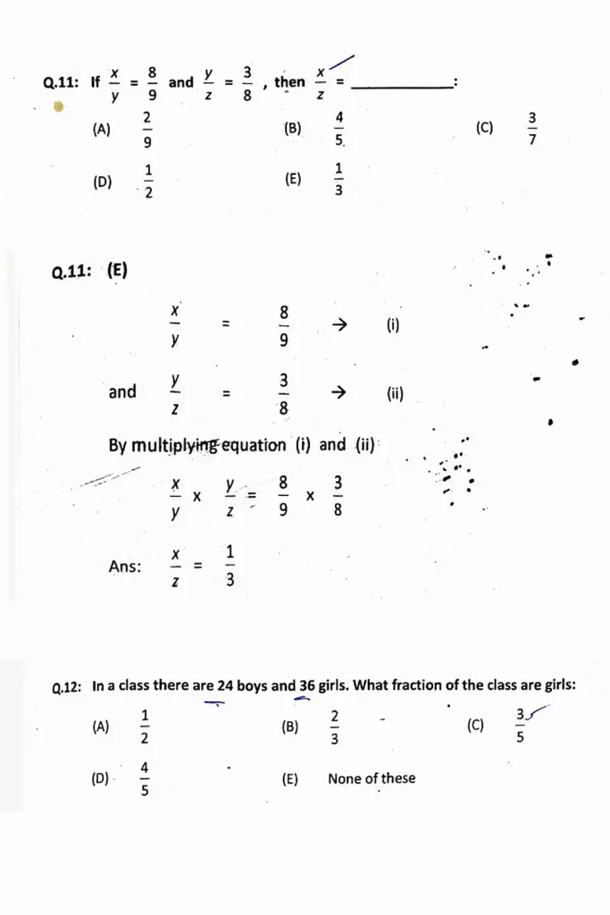 GAT Quantitative Questions