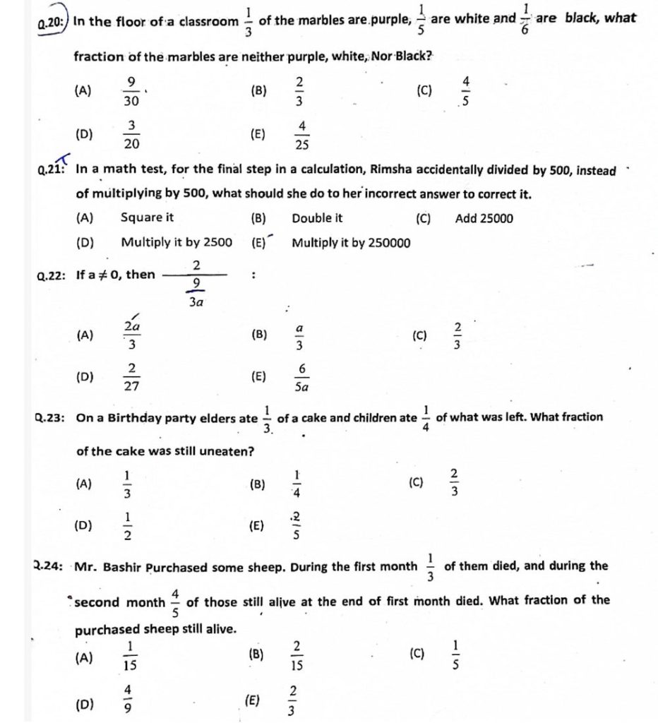 NTS Math Test Preparation