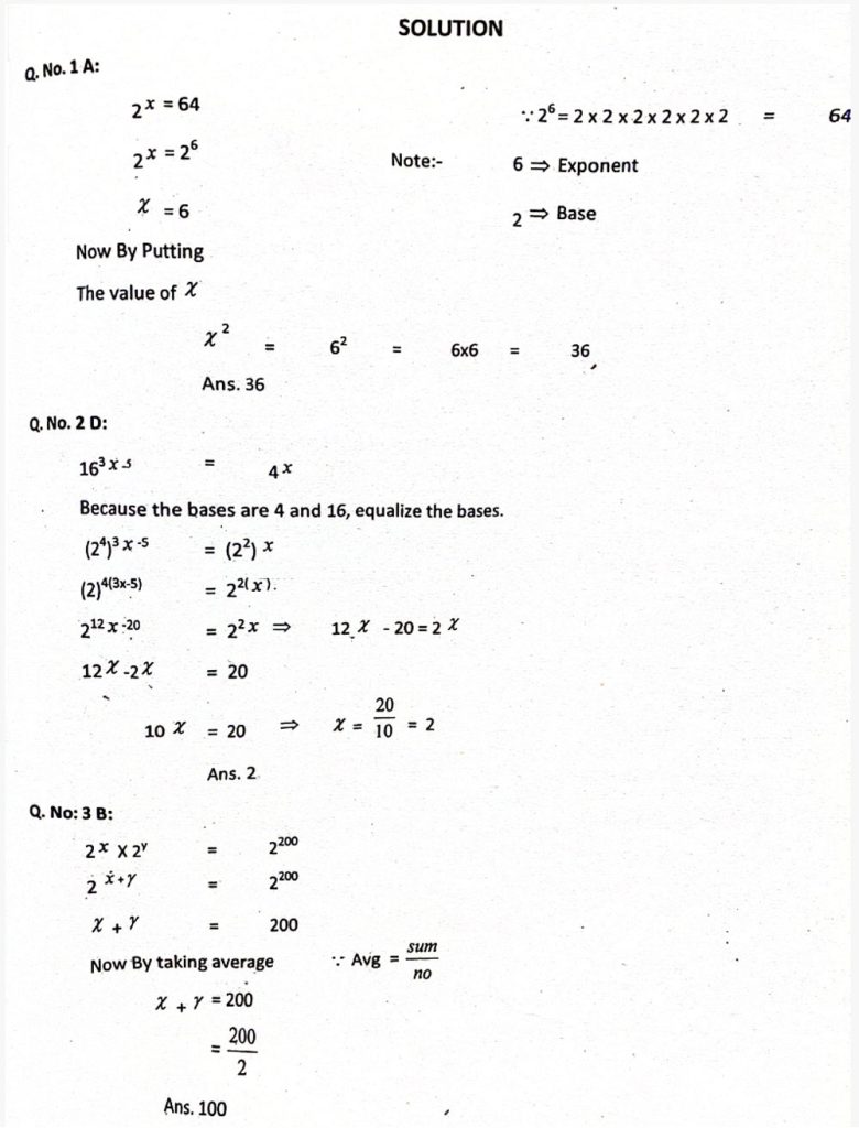 exponents and square roots