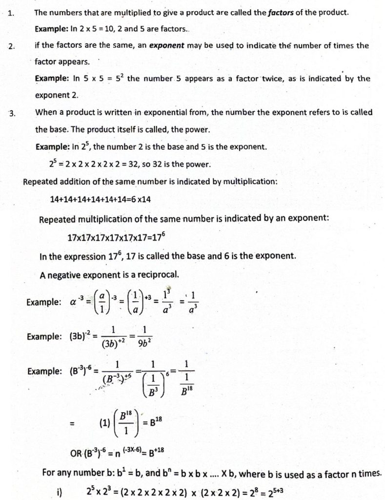 Exponents and Square Roots